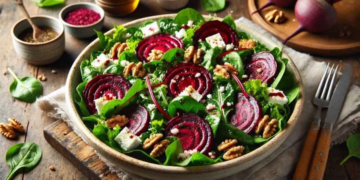 Crispy Easy Roasted Beet Salad with Goat Cheese