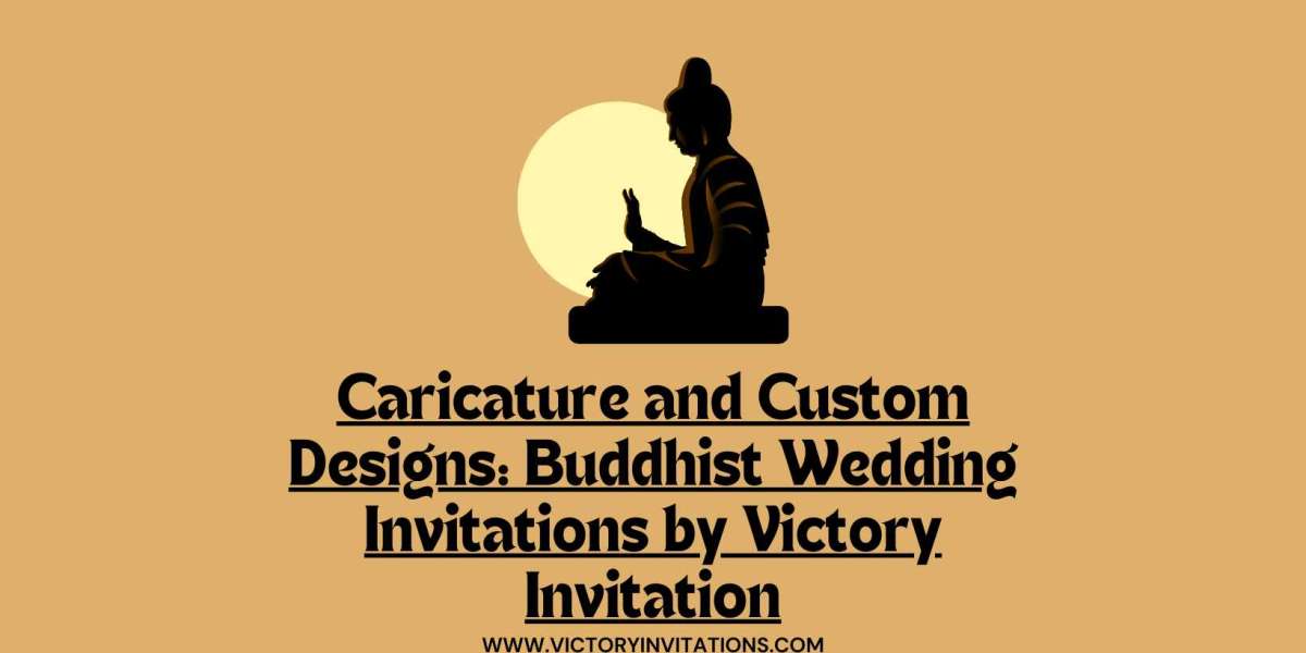 Caricature and Custom Designs: Buddhist Wedding Invitations by Victory Invitation